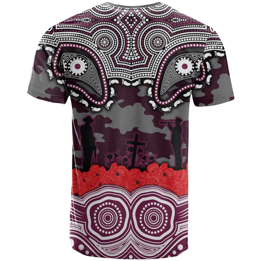 ANZAC Day Manly Warringah Sea Eagles T Shirt Military Memorial Aboriginal Indigenous Art