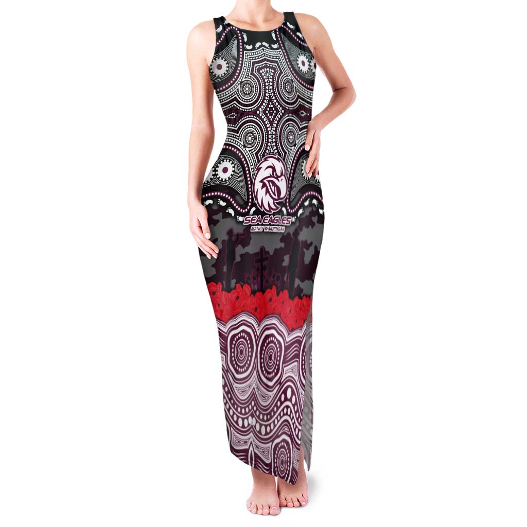 ANZAC Day Manly Warringah Sea Eagles Tank Maxi Dress Military Memorial Aboriginal Indigenous Art