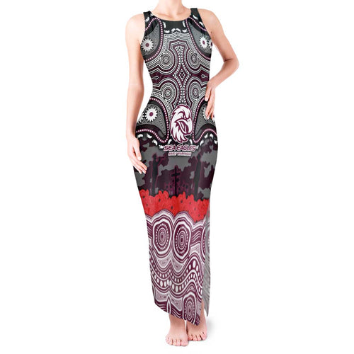ANZAC Day Manly Warringah Sea Eagles Tank Maxi Dress Military Memorial Aboriginal Indigenous Art