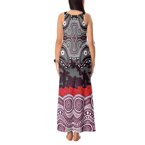 ANZAC Day Manly Warringah Sea Eagles Tank Maxi Dress Military Memorial Aboriginal Indigenous Art