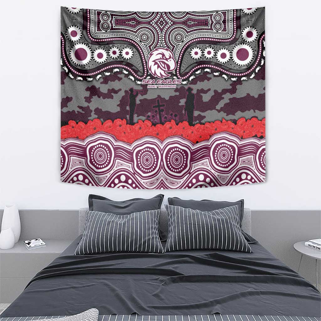 ANZAC Day Manly Warringah Sea Eagles Tapestry Military Memorial Aboriginal Indigenous Art