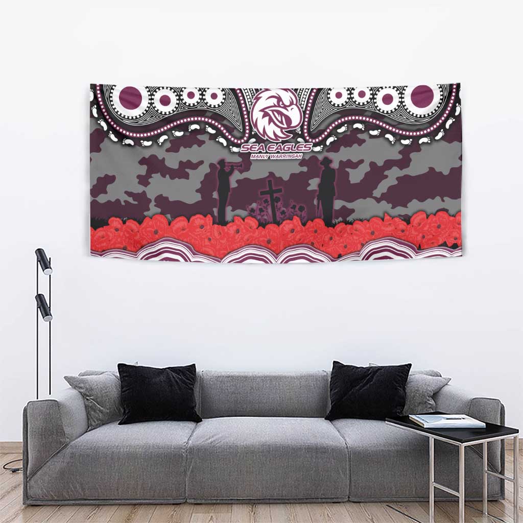 ANZAC Day Manly Warringah Sea Eagles Tapestry Military Memorial Aboriginal Indigenous Art