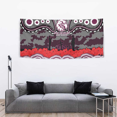 ANZAC Day Manly Warringah Sea Eagles Tapestry Military Memorial Aboriginal Indigenous Art