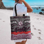 ANZAC Day Manly Warringah Sea Eagles Tote Bag Military Memorial Aboriginal Indigenous Art