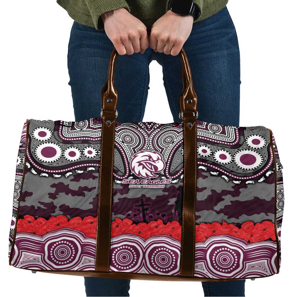 ANZAC Day Manly Warringah Sea Eagles Travel Bag Military Memorial Aboriginal Indigenous Art