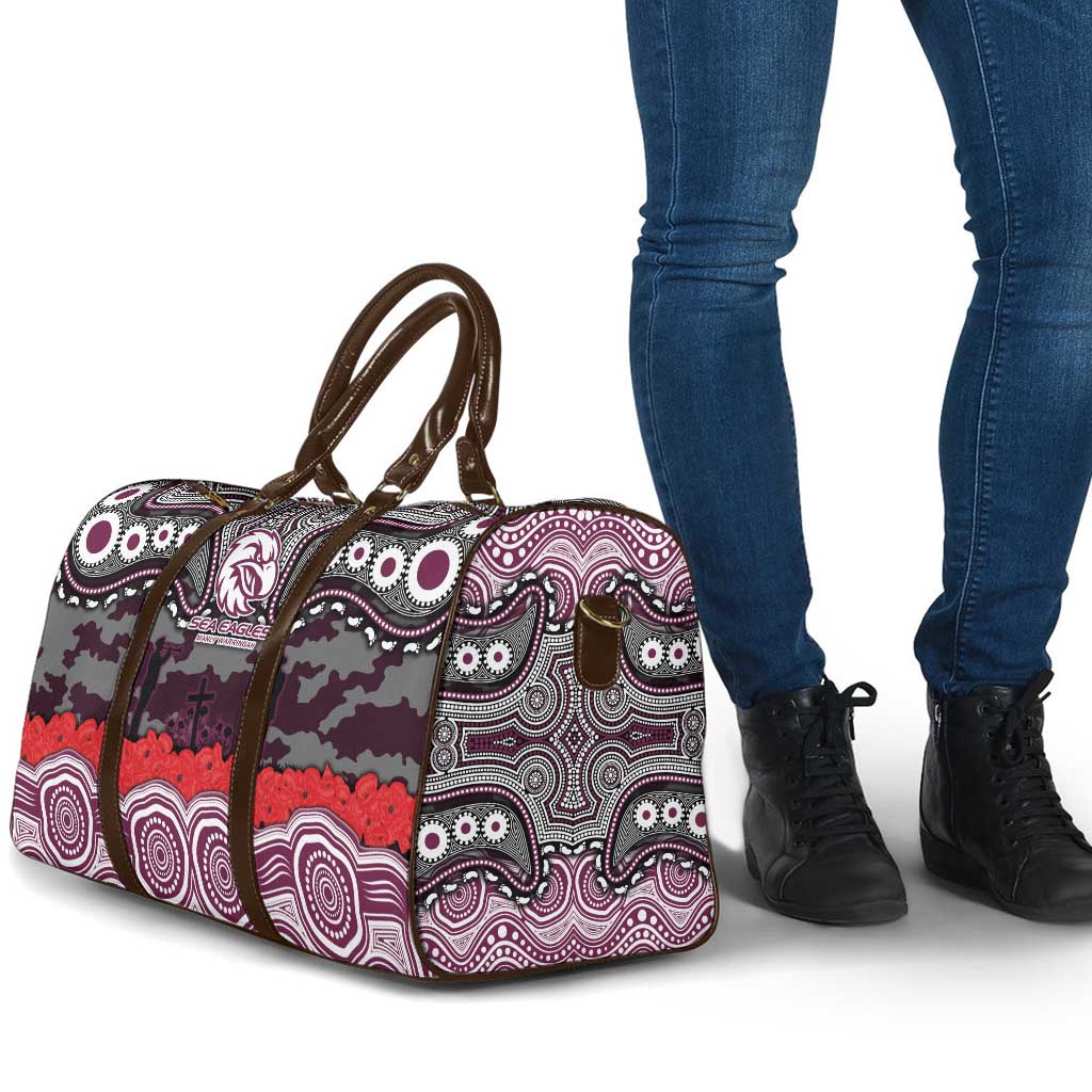 ANZAC Day Manly Warringah Sea Eagles Travel Bag Military Memorial Aboriginal Indigenous Art