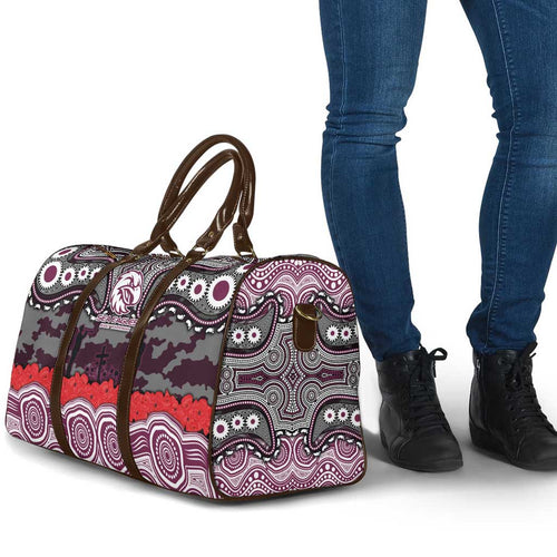 ANZAC Day Manly Warringah Sea Eagles Travel Bag Military Memorial Aboriginal Indigenous Art