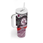ANZAC Day Manly Warringah Sea Eagles Tumbler With Handle Military Memorial Aboriginal Indigenous Art