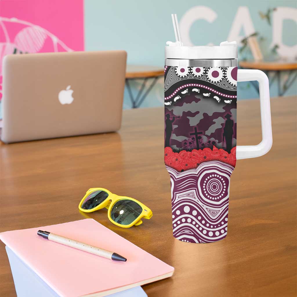 ANZAC Day Manly Warringah Sea Eagles Tumbler With Handle Military Memorial Aboriginal Indigenous Art