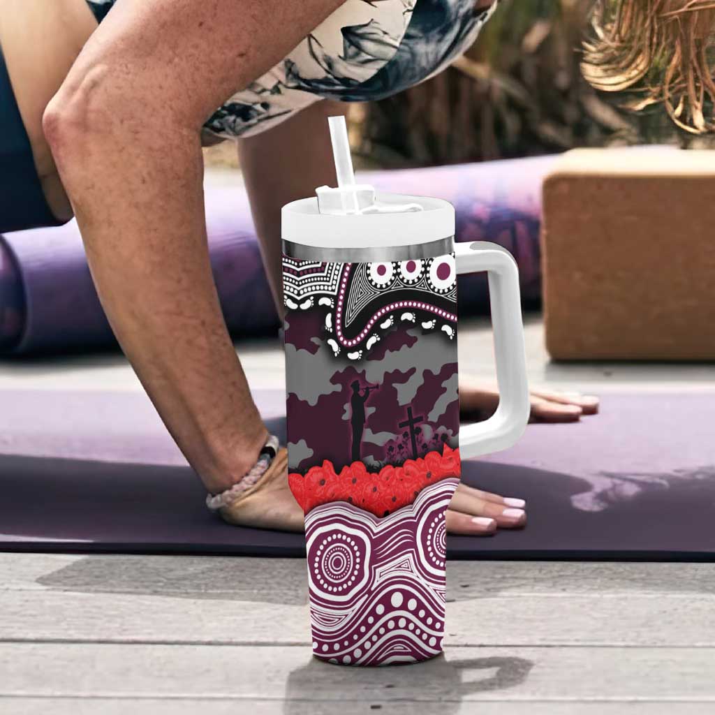 ANZAC Day Manly Warringah Sea Eagles Tumbler With Handle Military Memorial Aboriginal Indigenous Art