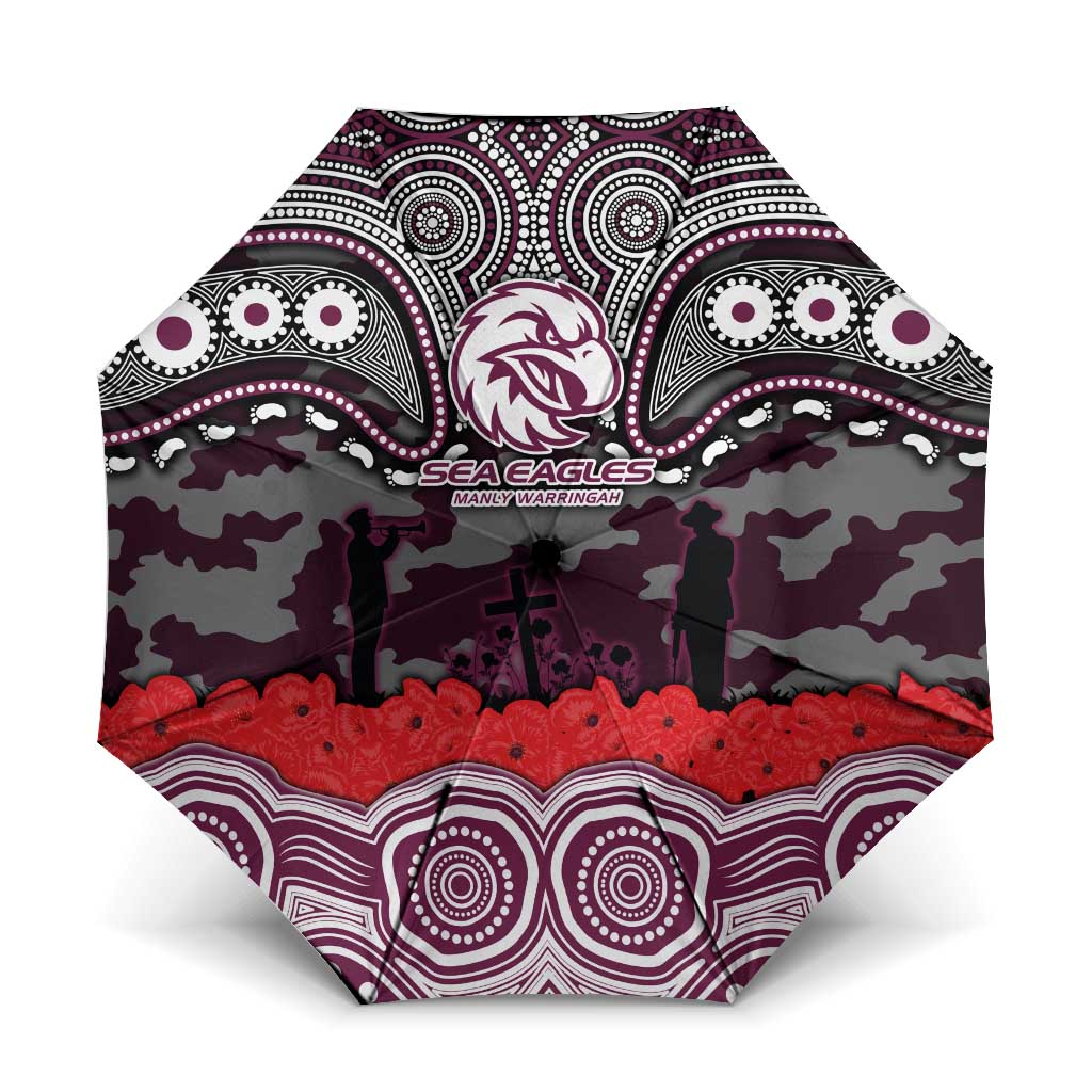 ANZAC Day Manly Warringah Sea Eagles Umbrella Military Memorial Aboriginal Indigenous Art