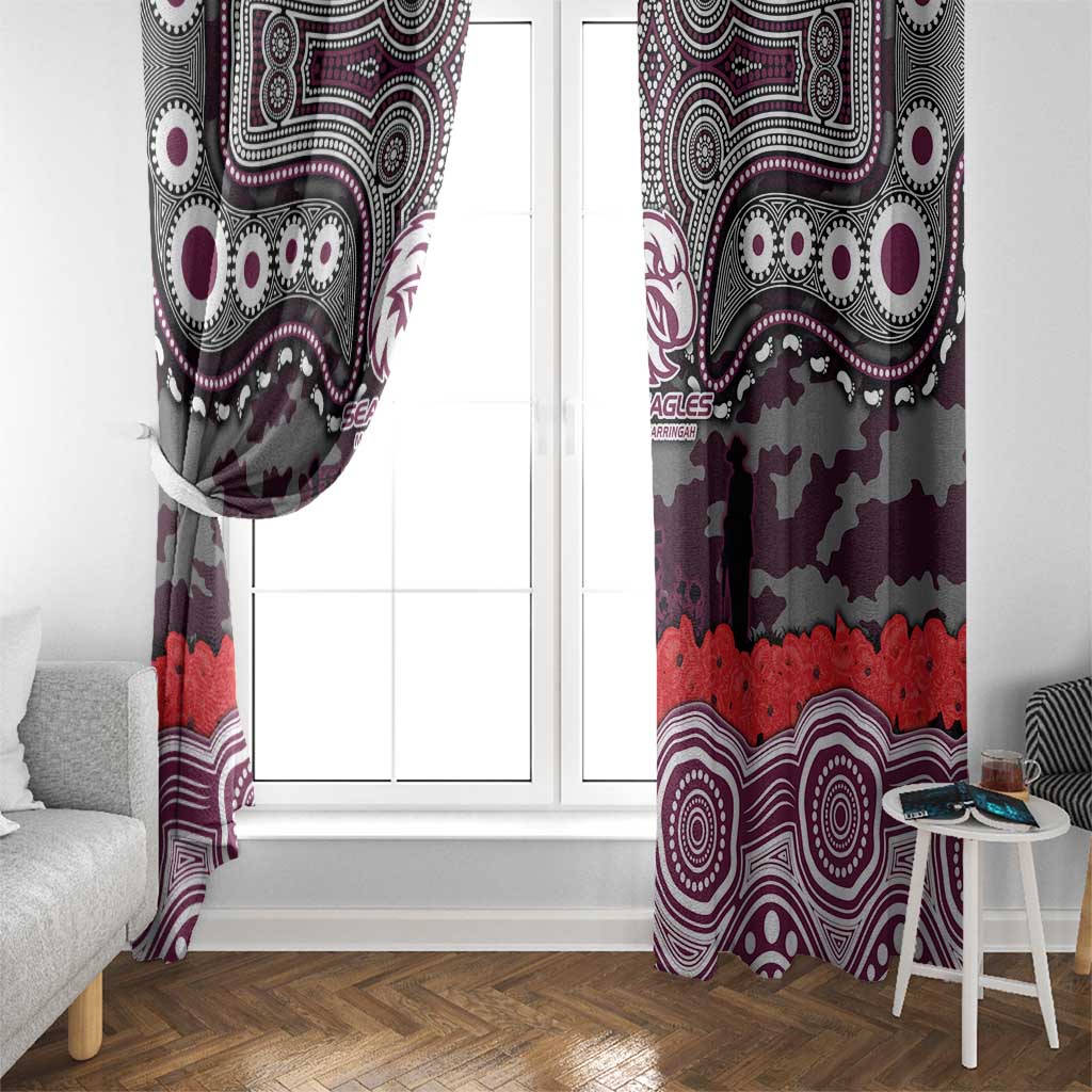 ANZAC Day Manly Warringah Sea Eagles Window Curtain Military Memorial Aboriginal Indigenous Art