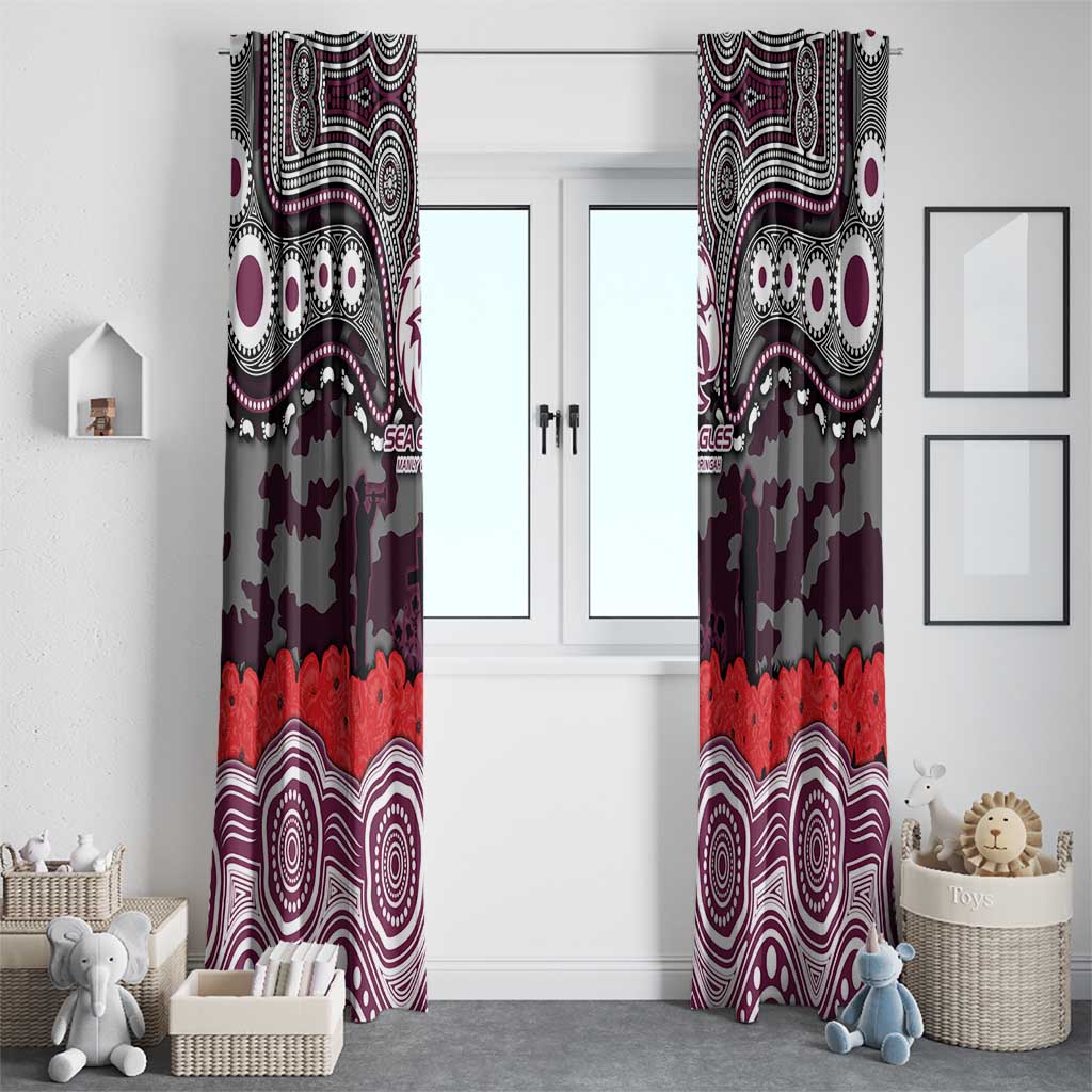 ANZAC Day Manly Warringah Sea Eagles Window Curtain Military Memorial Aboriginal Indigenous Art