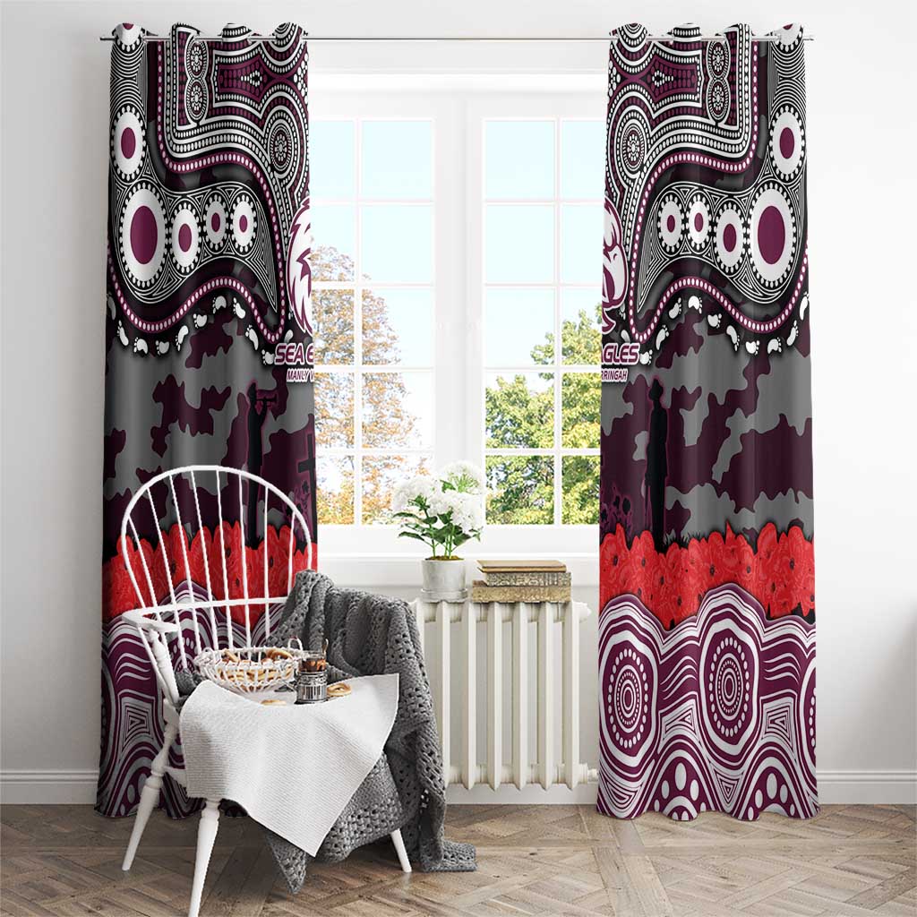 ANZAC Day Manly Warringah Sea Eagles Window Curtain Military Memorial Aboriginal Indigenous Art