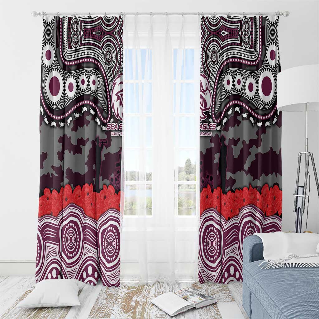 ANZAC Day Manly Warringah Sea Eagles Window Curtain Military Memorial Aboriginal Indigenous Art