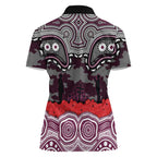 ANZAC Day Manly Warringah Sea Eagles Women Polo Shirt Military Memorial Aboriginal Indigenous Art