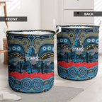ANZAC Day Gold Coast Titans Laundry Basket Military Memorial Aboriginal Indigenous Art