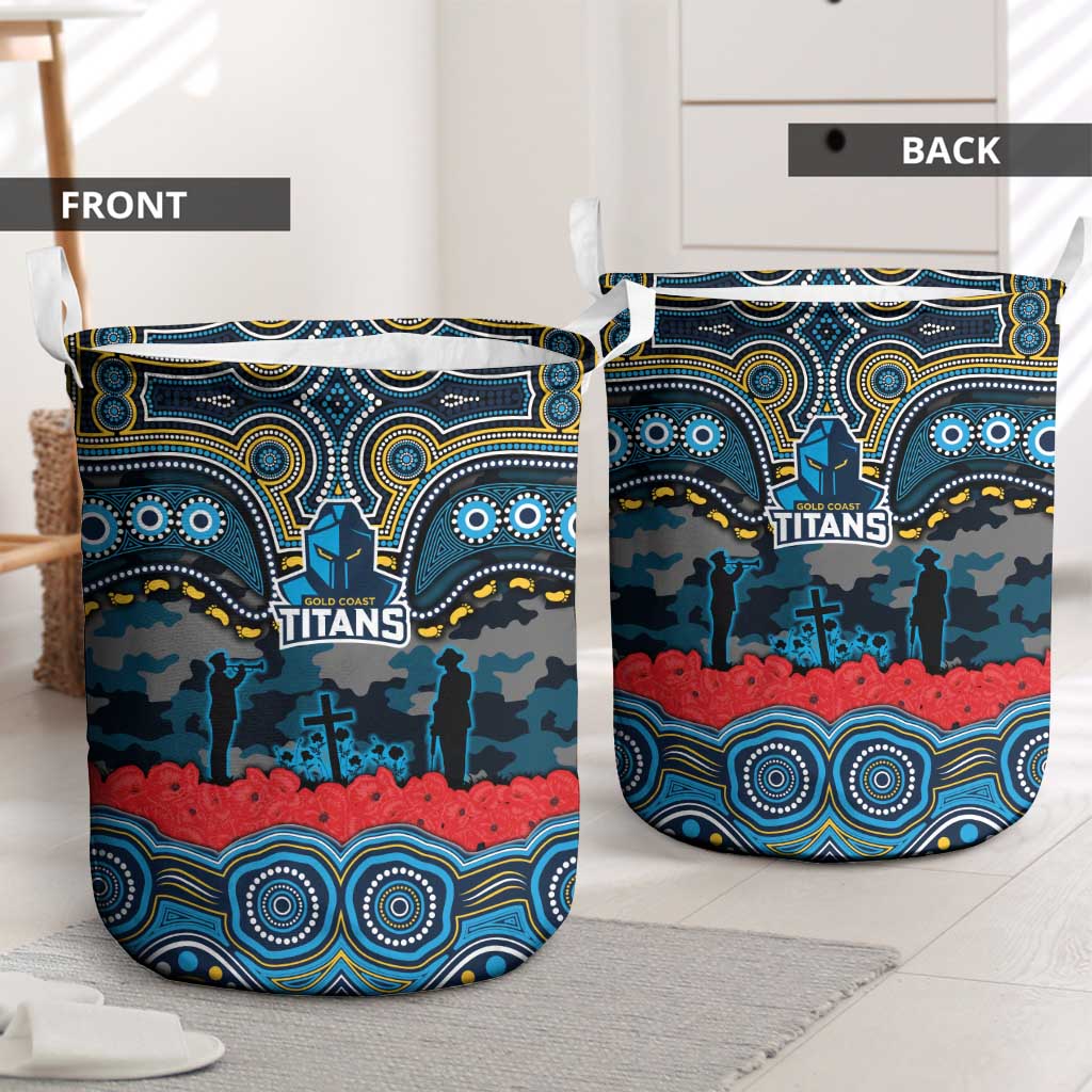 ANZAC Day Gold Coast Titans Laundry Basket Military Memorial Aboriginal Indigenous Art