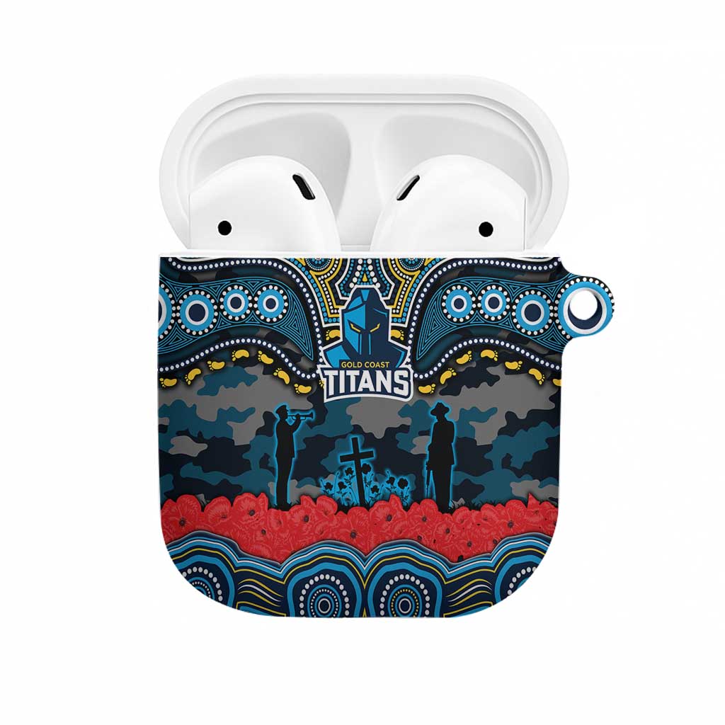 ANZAC Day Gold Coast Titans AirPods Case Military Memorial Aboriginal Indigenous Art