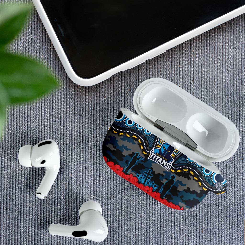 ANZAC Day Gold Coast Titans AirPods Case Military Memorial Aboriginal Indigenous Art