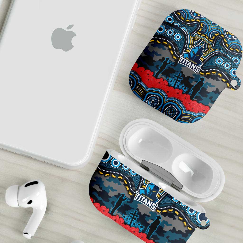 ANZAC Day Gold Coast Titans AirPods Case Military Memorial Aboriginal Indigenous Art
