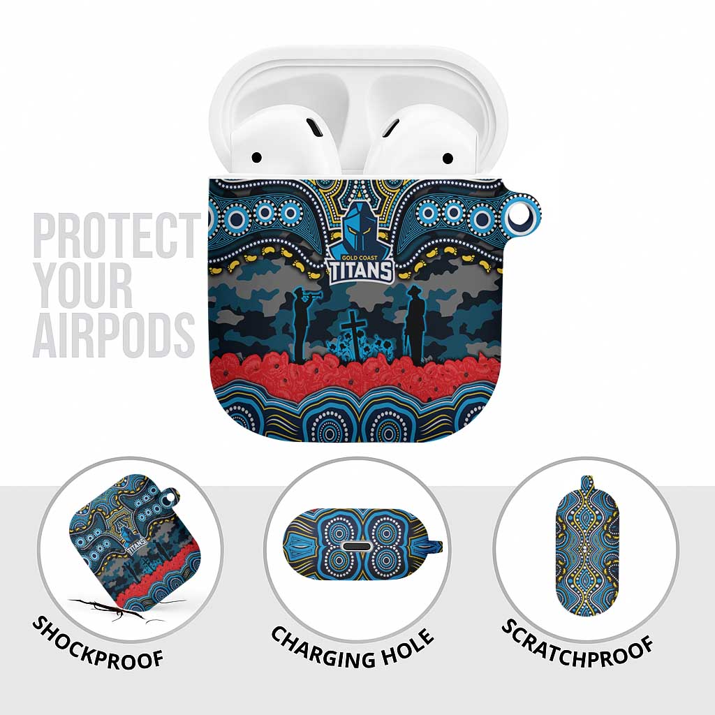 ANZAC Day Gold Coast Titans AirPods Case Military Memorial Aboriginal Indigenous Art
