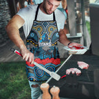 ANZAC Day Gold Coast Titans Apron Military Memorial Aboriginal Indigenous Art