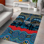ANZAC Day Gold Coast Titans Area Rug Military Memorial Aboriginal Indigenous Art