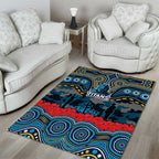 ANZAC Day Gold Coast Titans Area Rug Military Memorial Aboriginal Indigenous Art