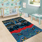 ANZAC Day Gold Coast Titans Area Rug Military Memorial Aboriginal Indigenous Art