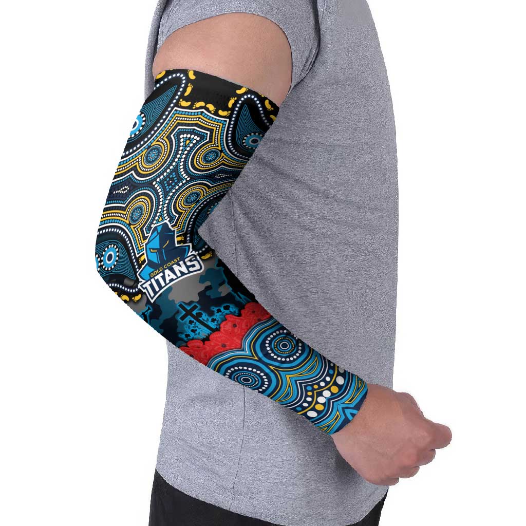 ANZAC Day Gold Coast Titans Arm Sleeves Military Memorial Aboriginal Indigenous Art