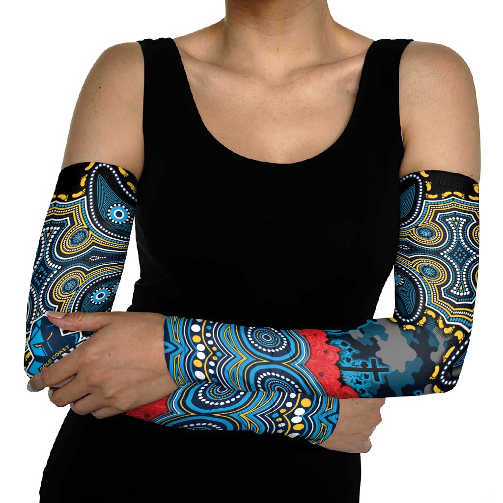 ANZAC Day Gold Coast Titans Arm Sleeves Military Memorial Aboriginal Indigenous Art