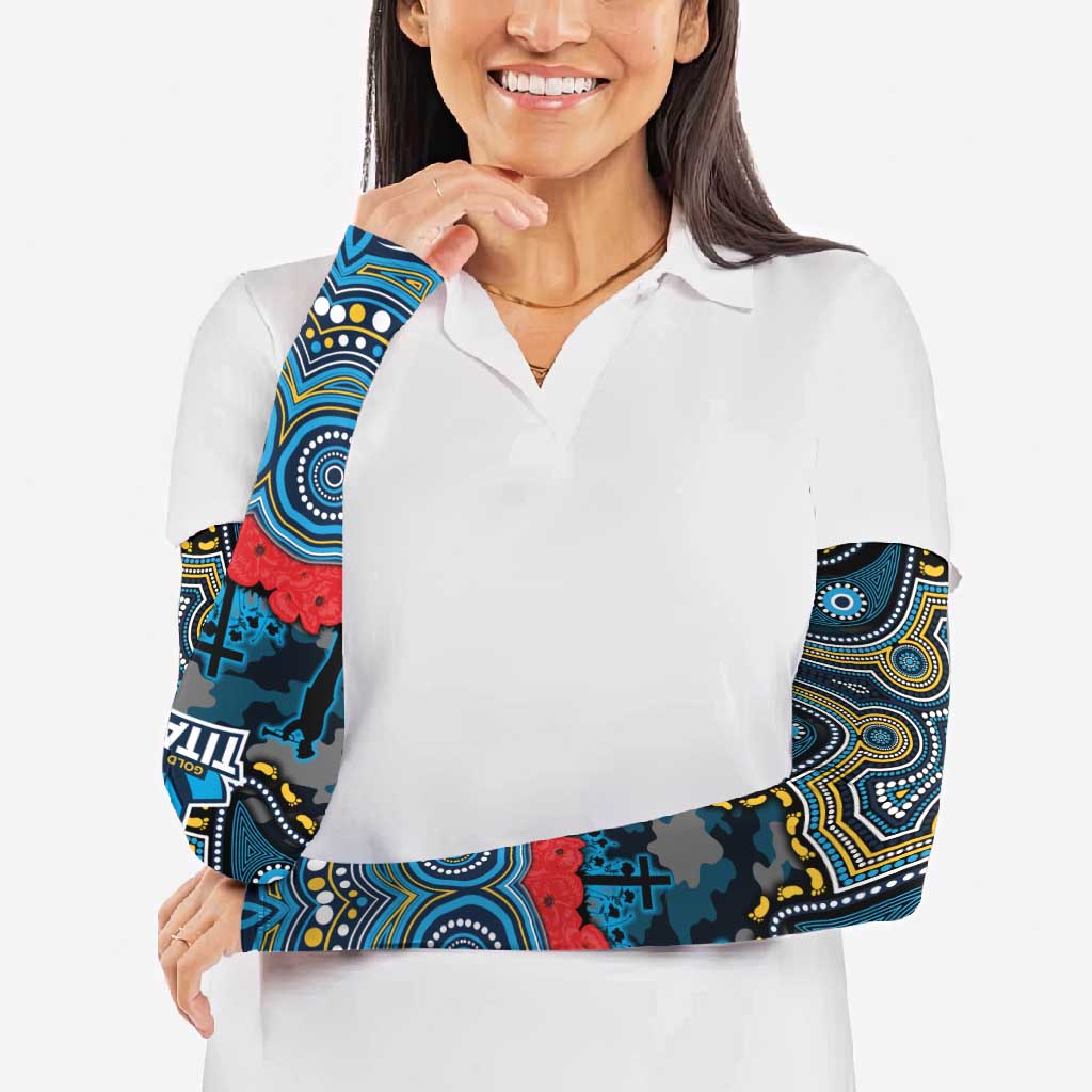 ANZAC Day Gold Coast Titans Arm Sleeves Military Memorial Aboriginal Indigenous Art