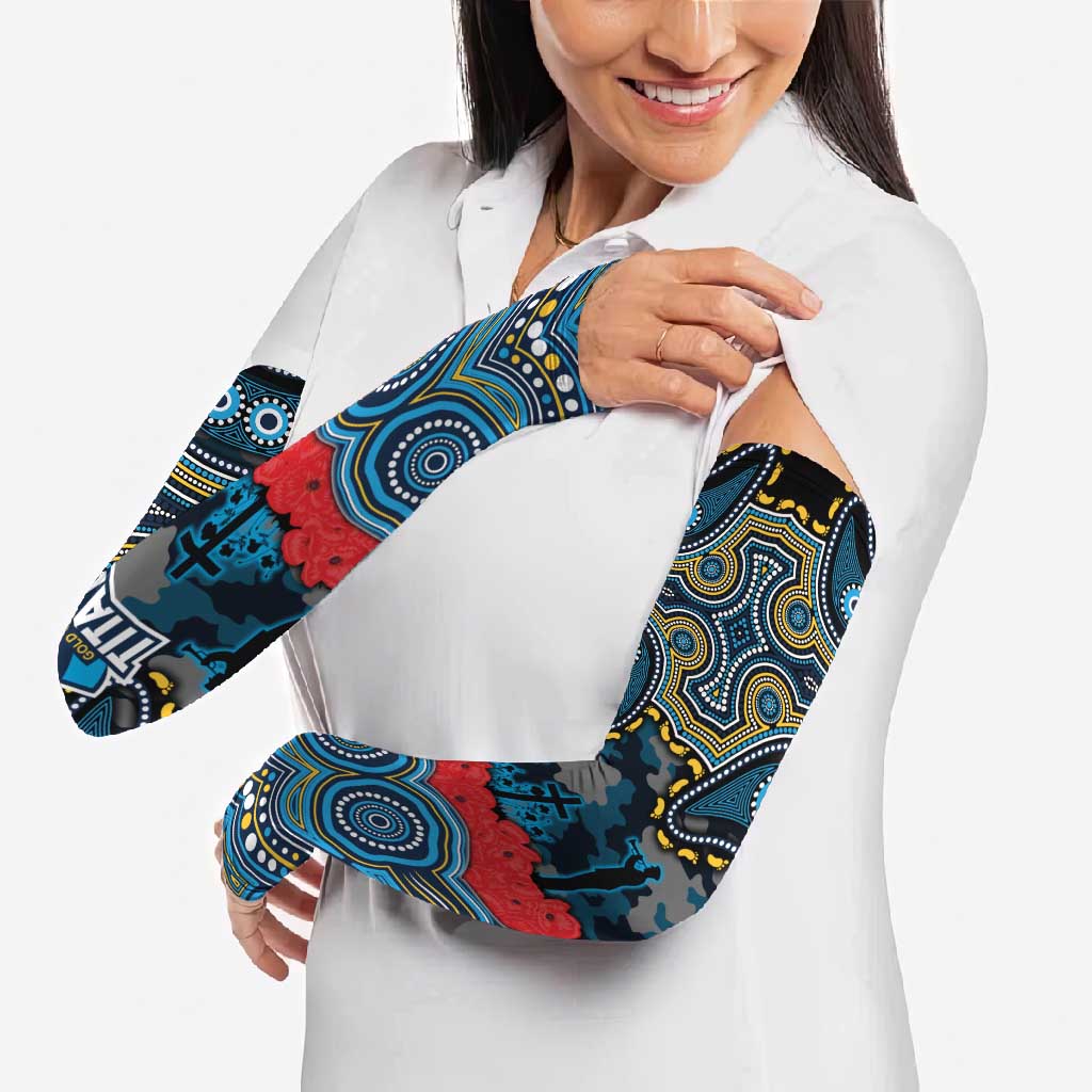 ANZAC Day Gold Coast Titans Arm Sleeves Military Memorial Aboriginal Indigenous Art