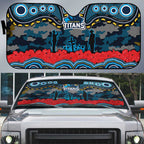 ANZAC Day Gold Coast Titans Auto Sun Shade Military Memorial Aboriginal Indigenous Art