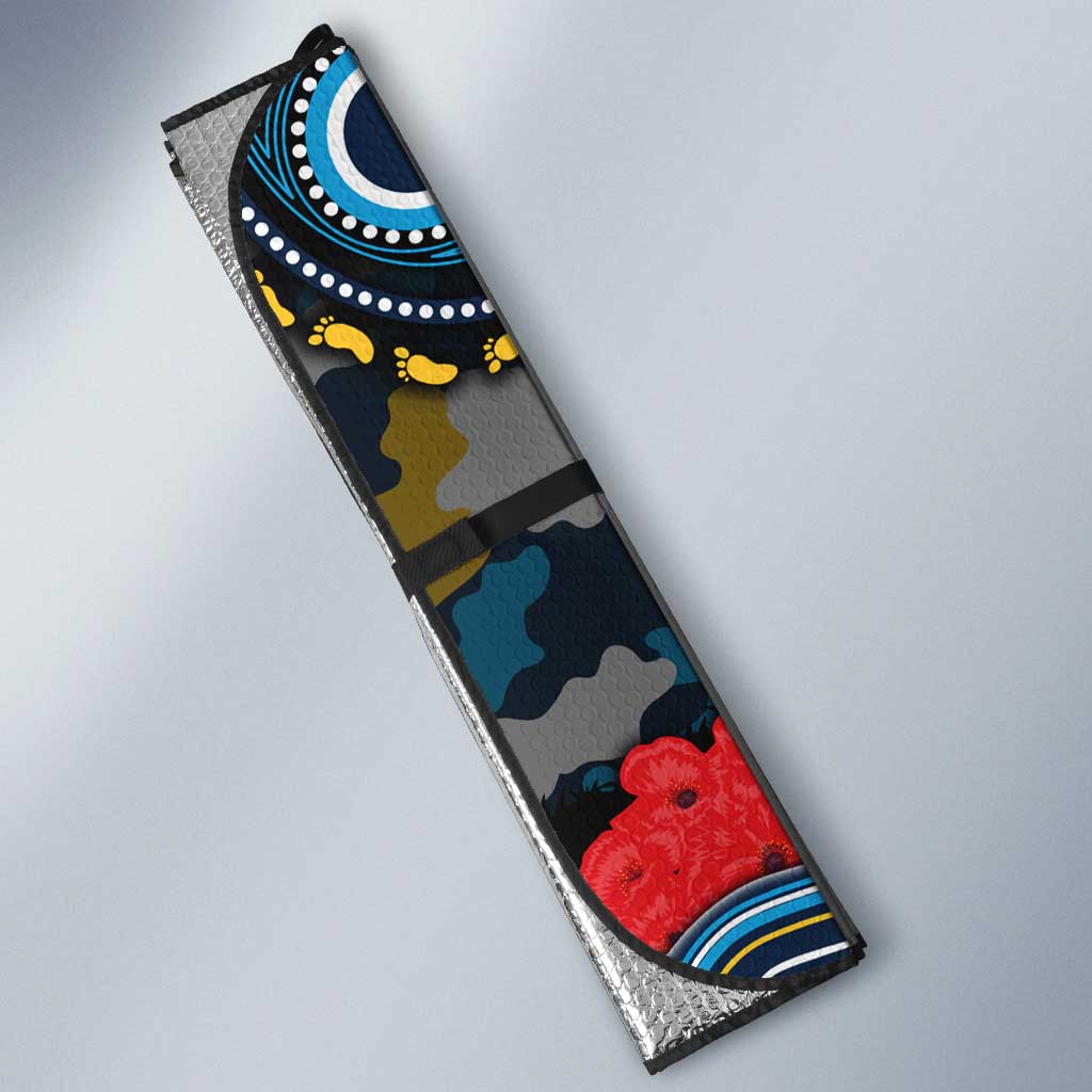ANZAC Day Gold Coast Titans Auto Sun Shade Military Memorial Aboriginal Indigenous Art