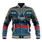 ANZAC Day Gold Coast Titans Baseball Jacket Military Memorial Aboriginal Indigenous Art