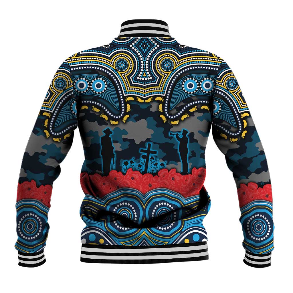 ANZAC Day Gold Coast Titans Baseball Jacket Military Memorial Aboriginal Indigenous Art