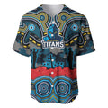 ANZAC Day Gold Coast Titans Baseball Jersey Military Memorial Aboriginal Indigenous Art