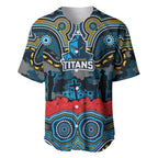 ANZAC Day Gold Coast Titans Baseball Jersey Military Memorial Aboriginal Indigenous Art
