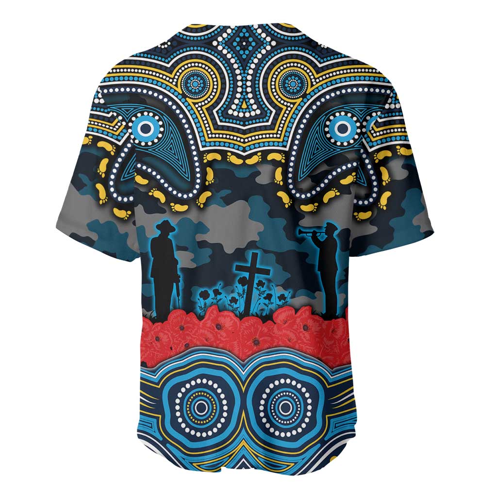 ANZAC Day Gold Coast Titans Baseball Jersey Military Memorial Aboriginal Indigenous Art