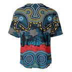ANZAC Day Gold Coast Titans Baseball Jersey Military Memorial Aboriginal Indigenous Art