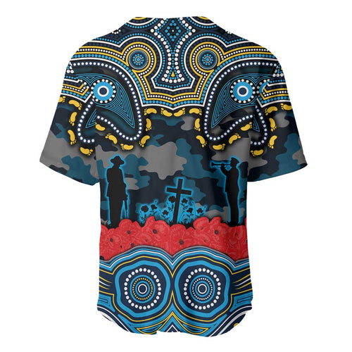 ANZAC Day Gold Coast Titans Baseball Jersey Military Memorial Aboriginal Indigenous Art