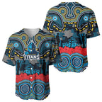 ANZAC Day Gold Coast Titans Baseball Jersey Military Memorial Aboriginal Indigenous Art