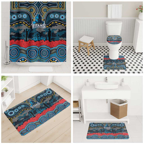 ANZAC Day Gold Coast Titans Bathroom Set Military Memorial Aboriginal Indigenous Art