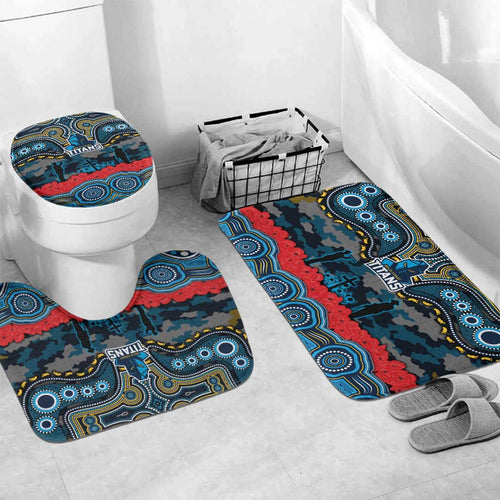 ANZAC Day Gold Coast Titans Bathroom Set Military Memorial Aboriginal Indigenous Art