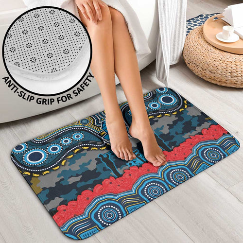 ANZAC Day Gold Coast Titans Bathroom Set Military Memorial Aboriginal Indigenous Art