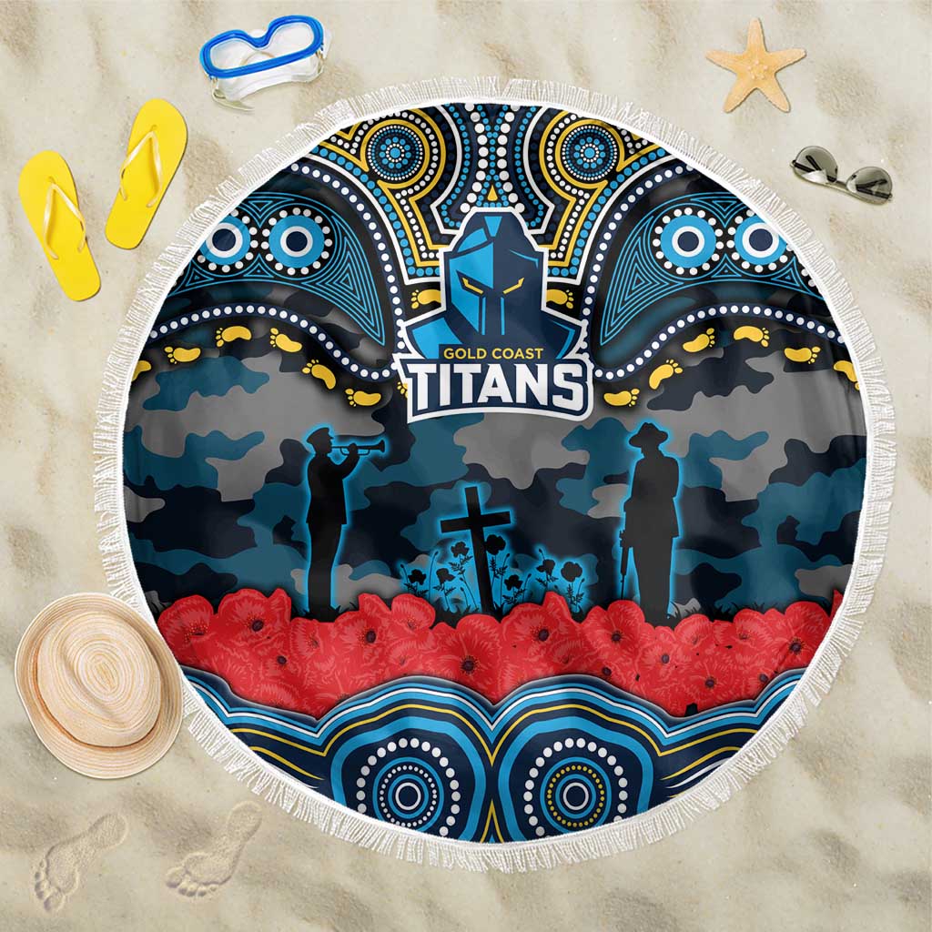 ANZAC Day Gold Coast Titans Beach Blanket Military Memorial Aboriginal Indigenous Art