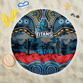 ANZAC Day Gold Coast Titans Beach Blanket Military Memorial Aboriginal Indigenous Art