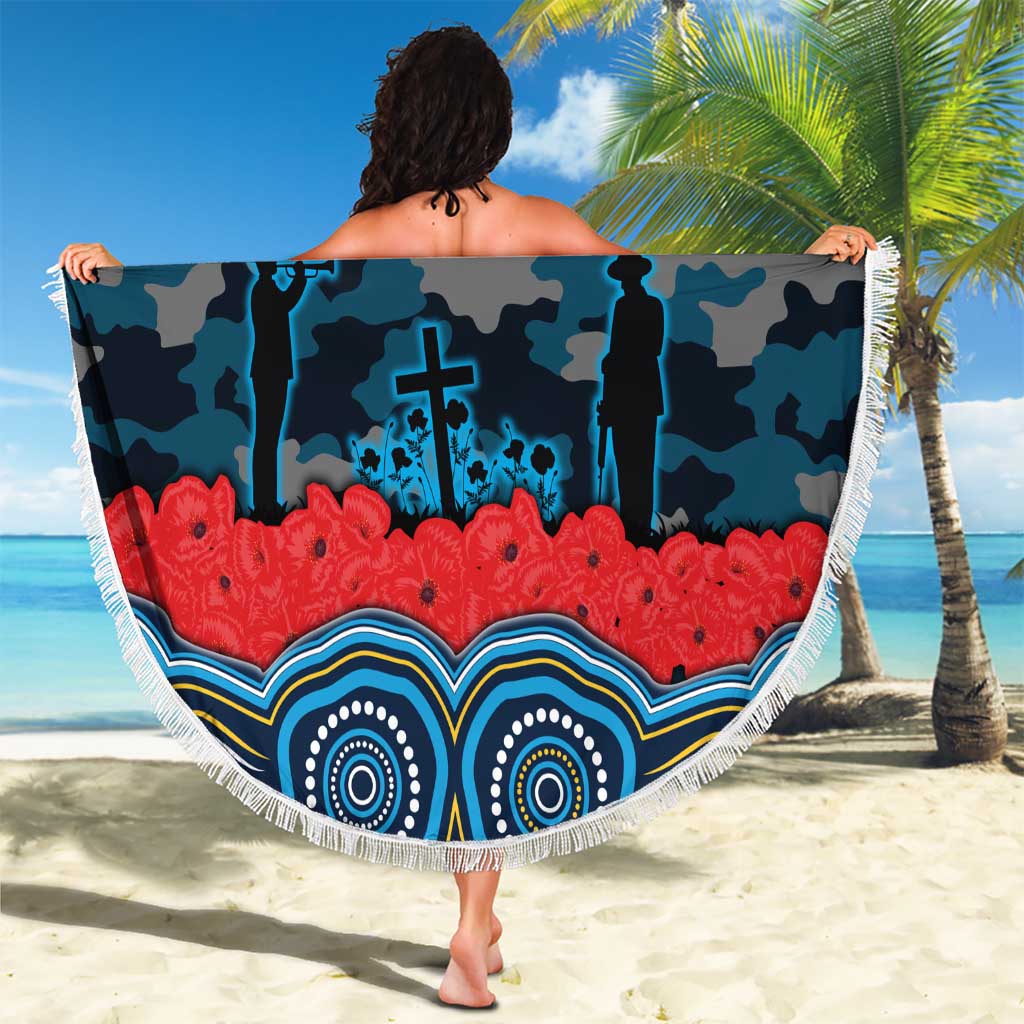 ANZAC Day Gold Coast Titans Beach Blanket Military Memorial Aboriginal Indigenous Art